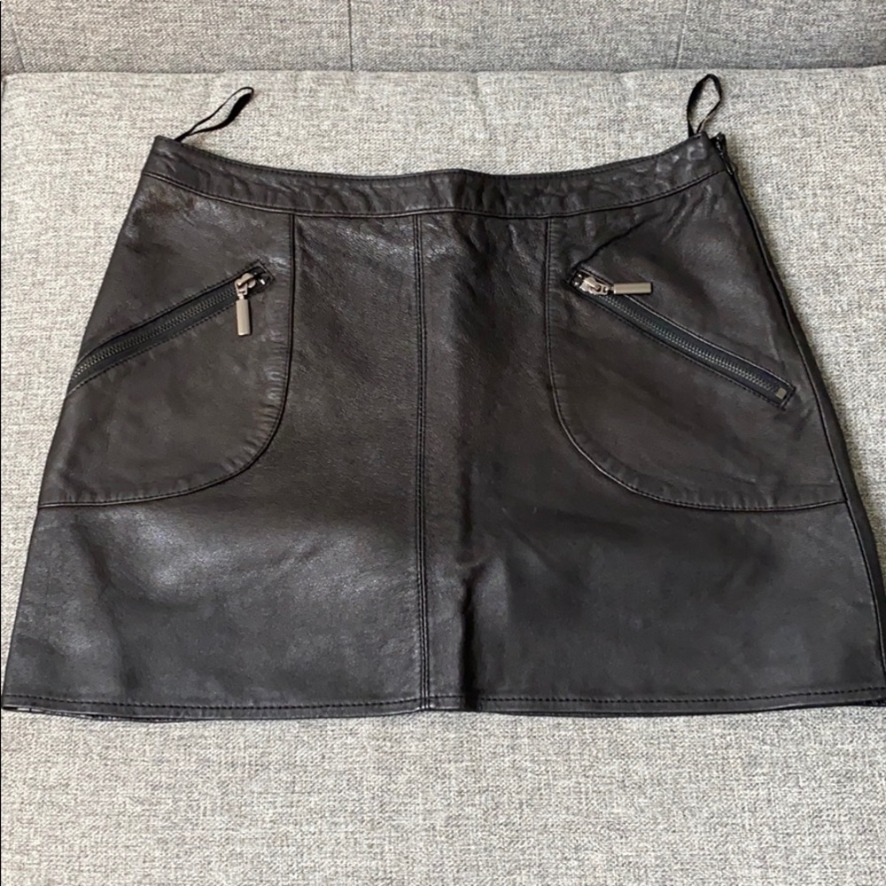 Real Leather Skirt